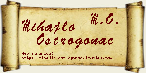 Mihajlo Ostrogonac vizit kartica